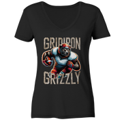 Gridiron Grizzly - Ladies V-Neck Shirt