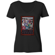 Fans are Friends  - Ladies V-Neck Shirt