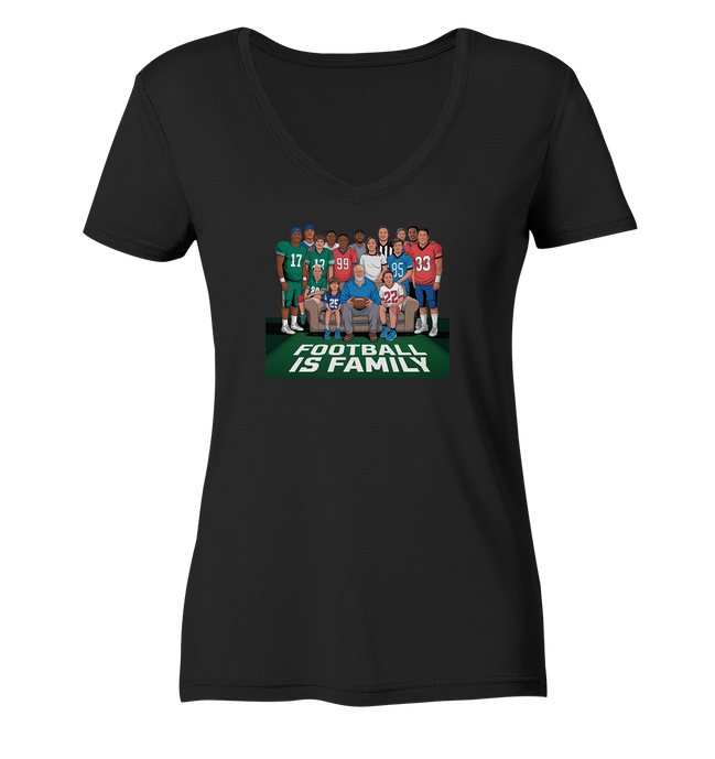 Football is Family - Ladies V-Neck Shirt