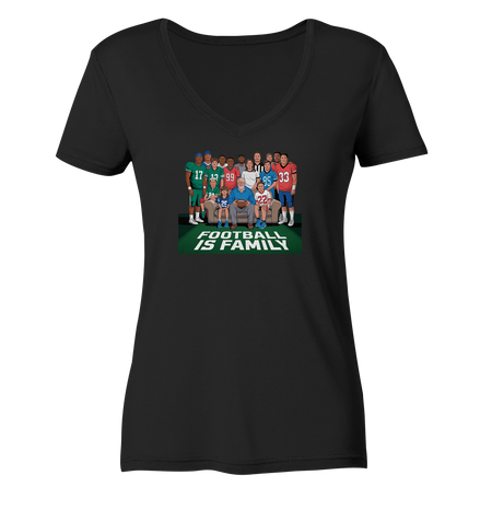 Football is Family - Ladies V-Neck Shirt