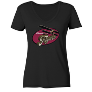 Muncie Flyers 2 - Ladies V-Neck Shirt