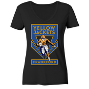 Frankford Yellow Jackets 2 - Ladies V-Neck Shirt