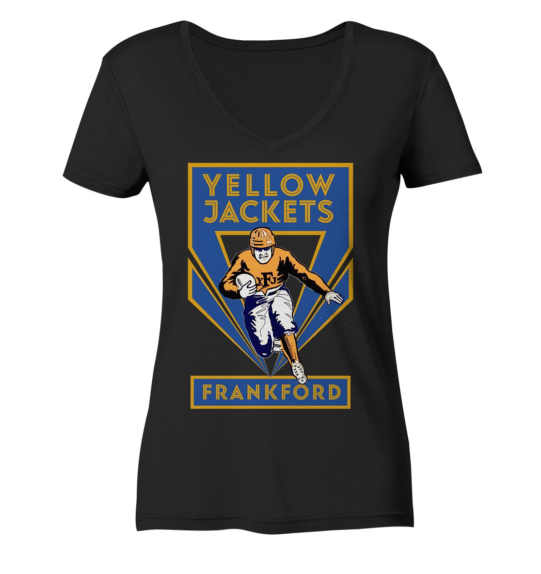 Frankford Yellow Jackets 2 - Ladies V-Neck Shirt