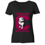 Canton Bulldogs 2 - Ladies V-Neck Shirt