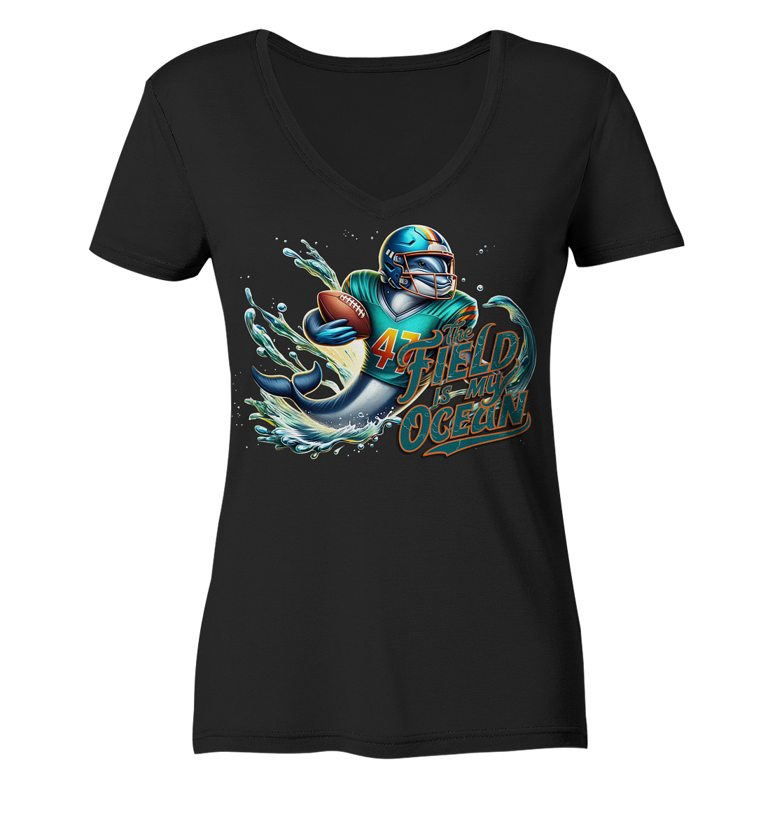 Dolphin - Women's V-Neck Shirt