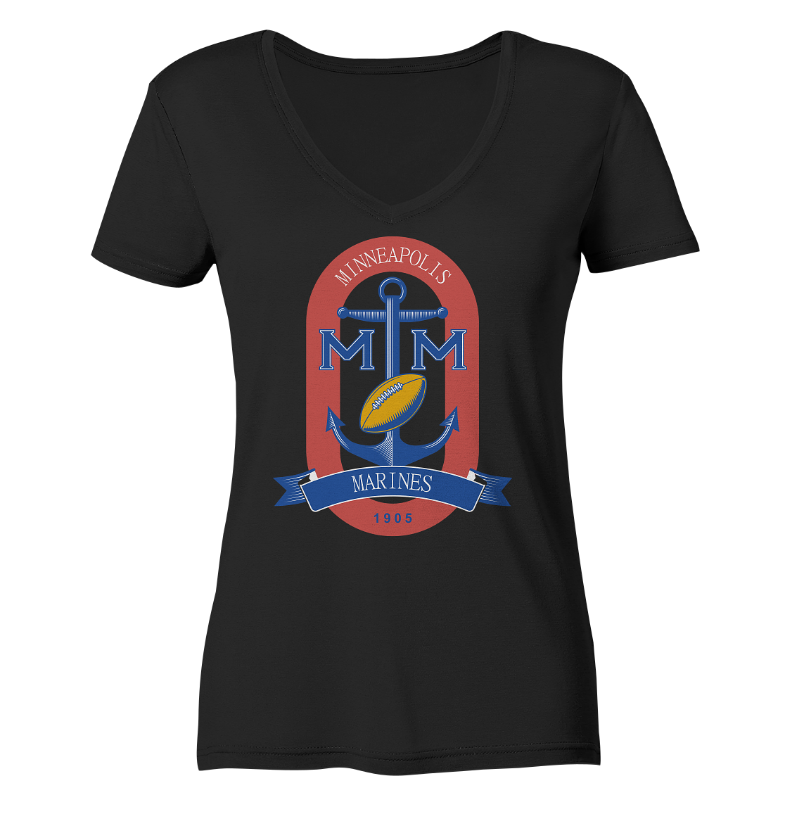 Minneapolis Marines 2 - Ladies V-Neck Shirt