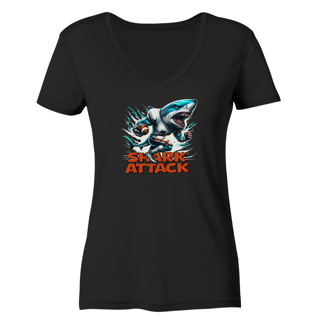 Shark Attack - Ladies V-Neck Shirt