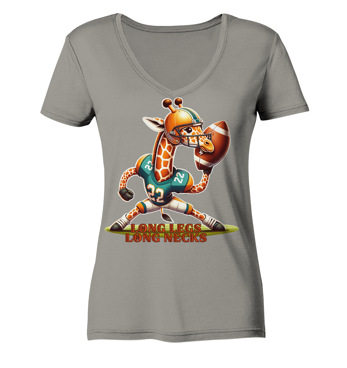 Giraffe - Ladies V-Neck Shirt