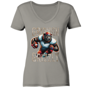 Gridiron Grizzly - Ladies V-Neck Shirt
