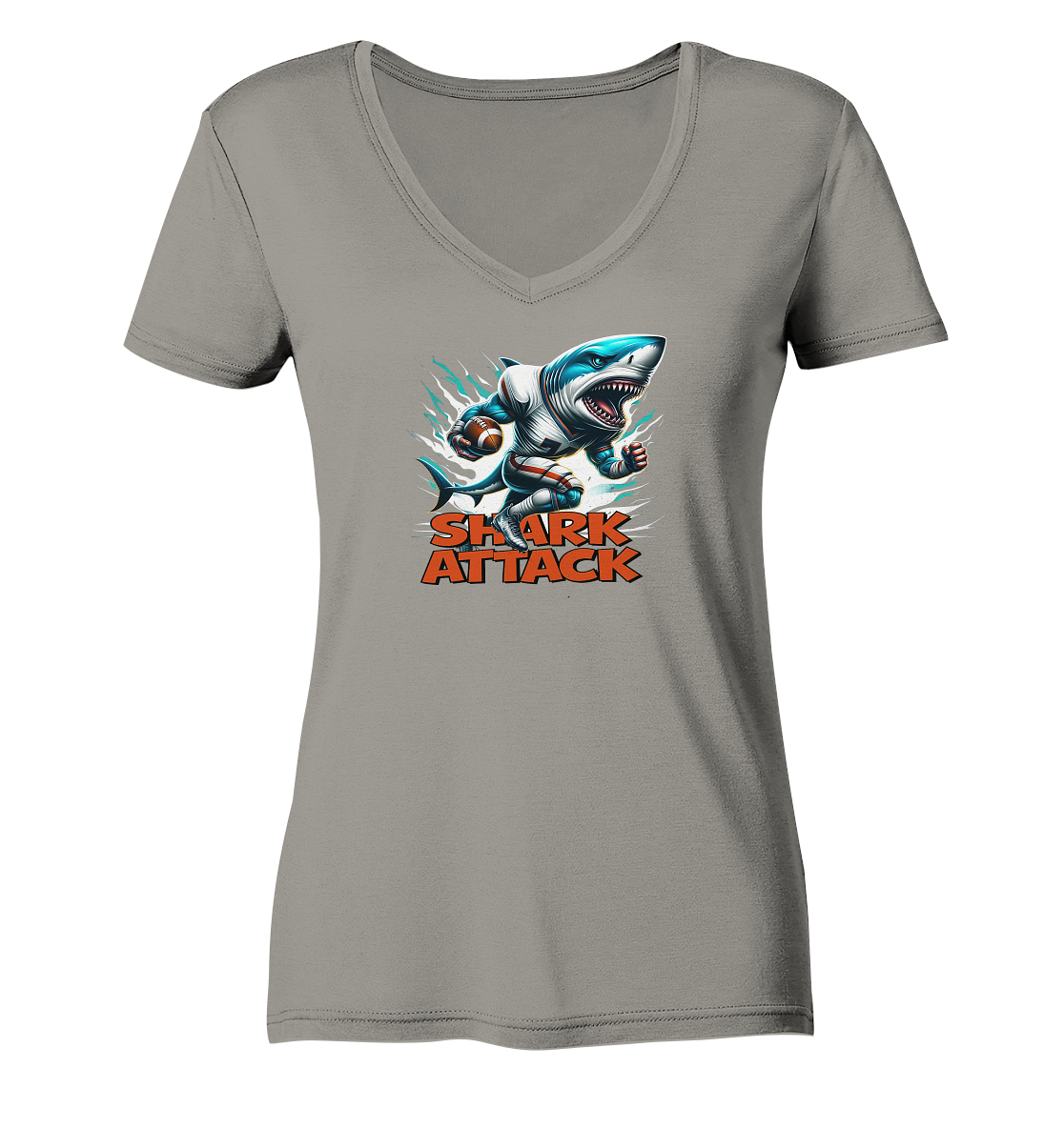 Shark Attack - Ladies V-Neck Shirt