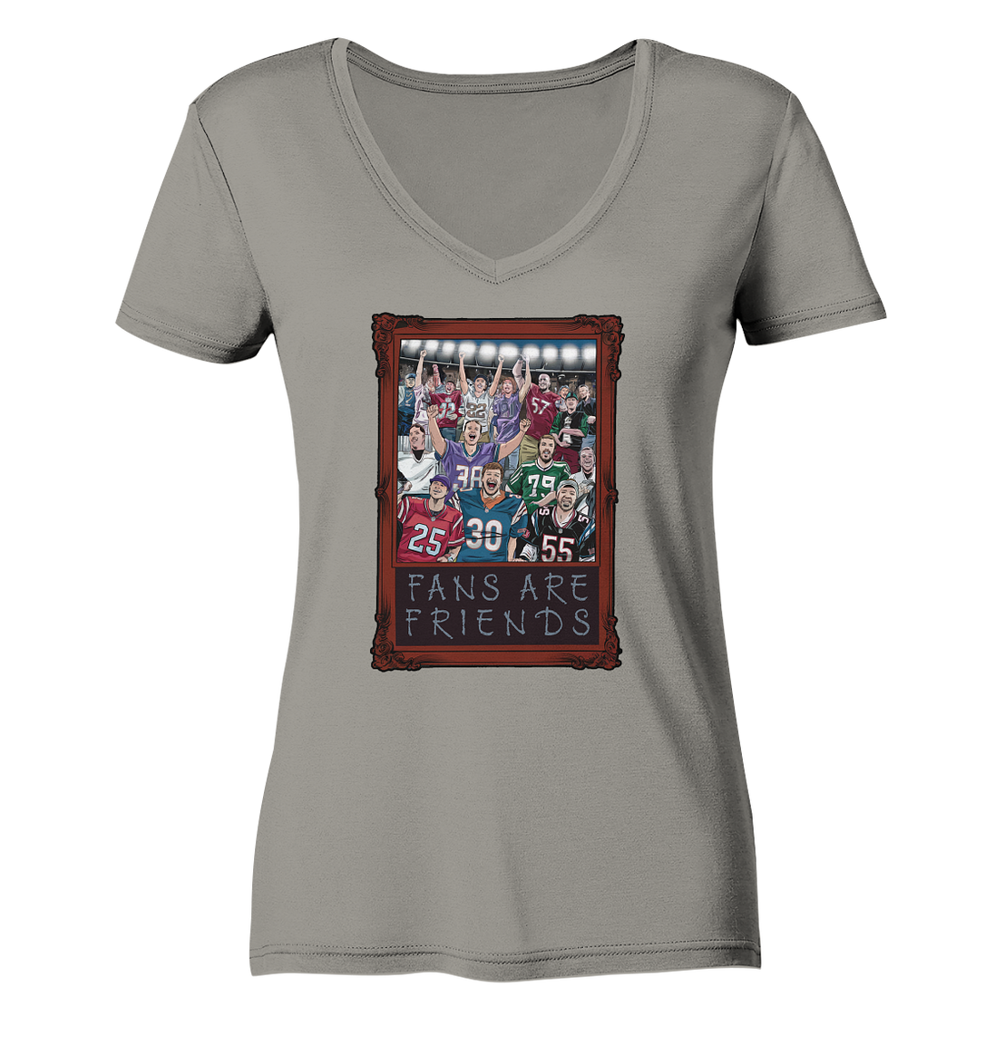 Fans are Friends  - Ladies V-Neck Shirt