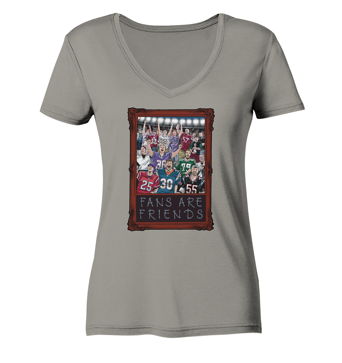 Fans are Friends  - Ladies V-Neck Shirt