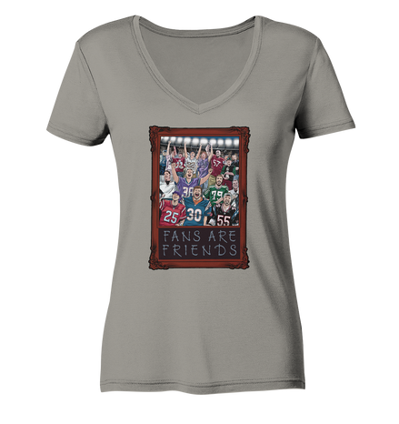 Fans are Friends  - Ladies V-Neck Shirt