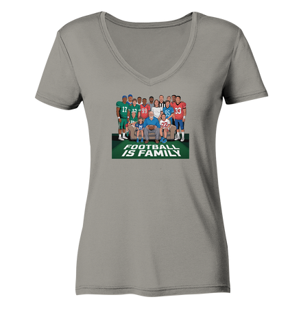 Football is Family - Ladies V-Neck Shirt