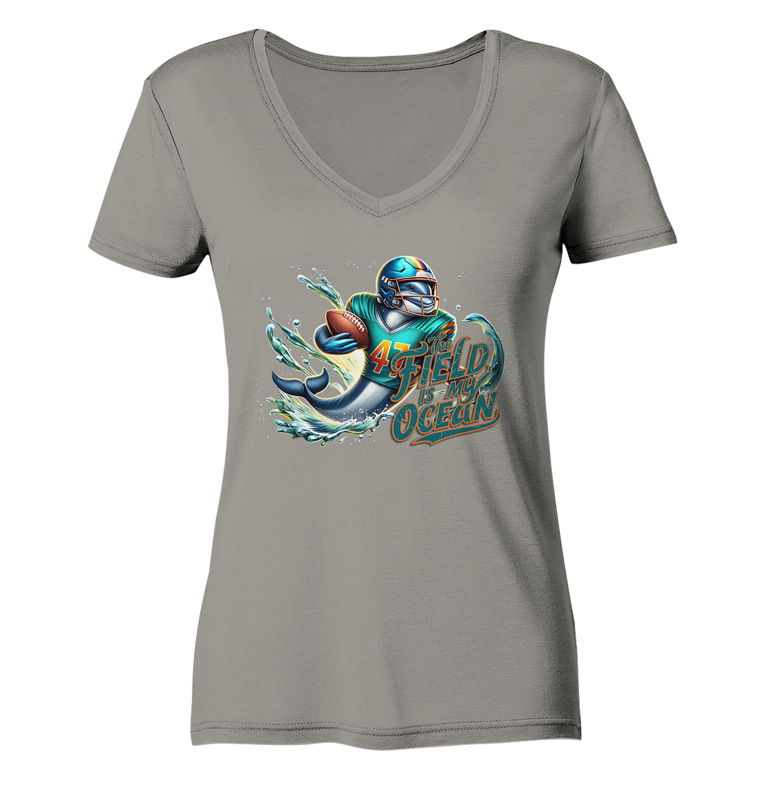 Dolphin - Ladies V-Neck Shirt
