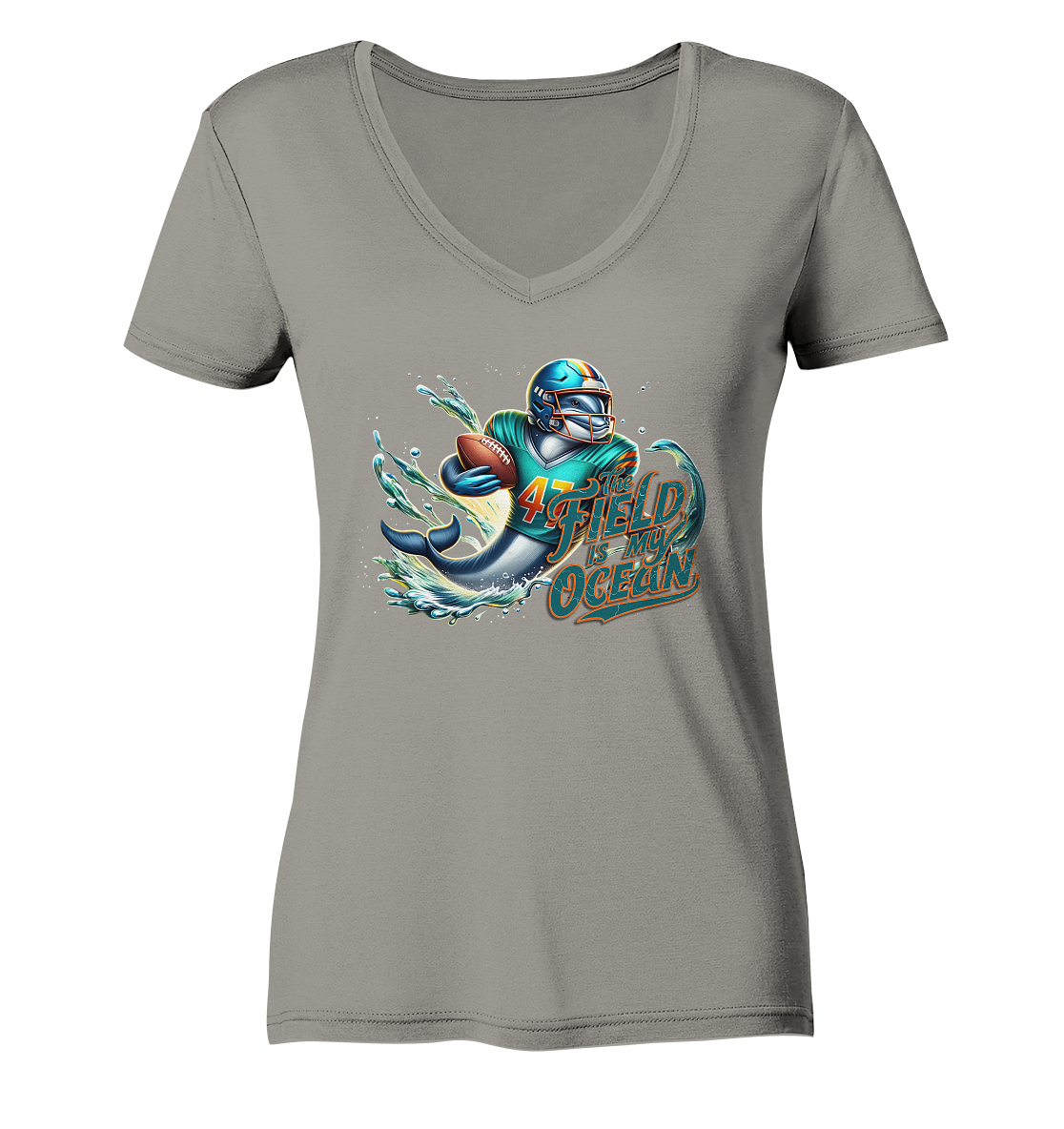 Dolphin - Ladies V-Neck Shirt