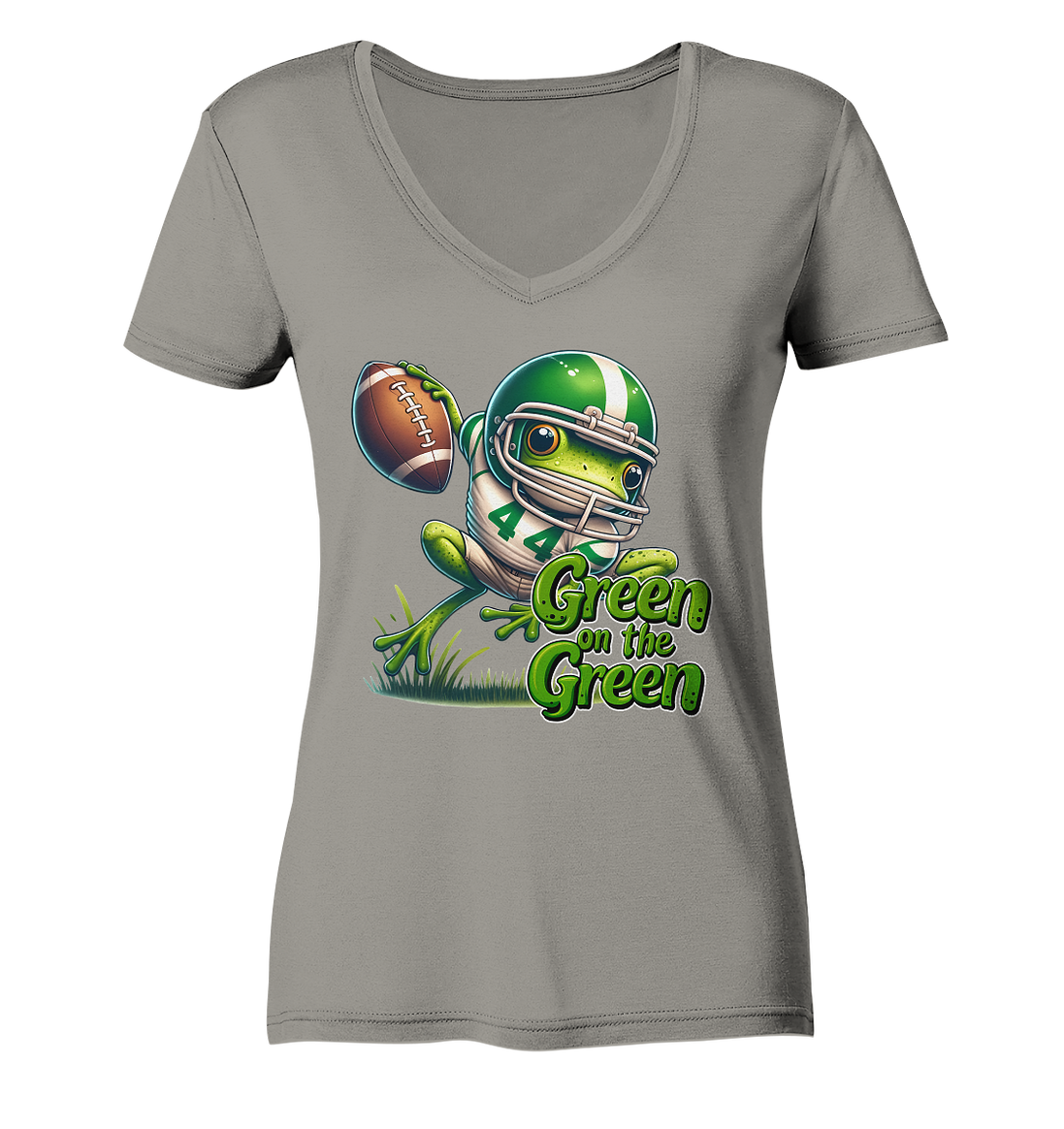 Green Frog   - Ladies V-Neck Shirt