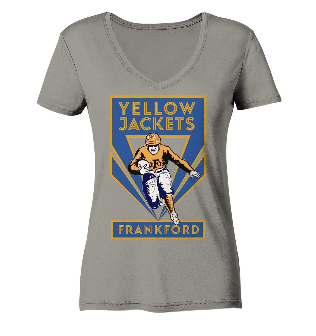 Frankford Yellow Jackets 2 - Ladies V-Neck Shirt