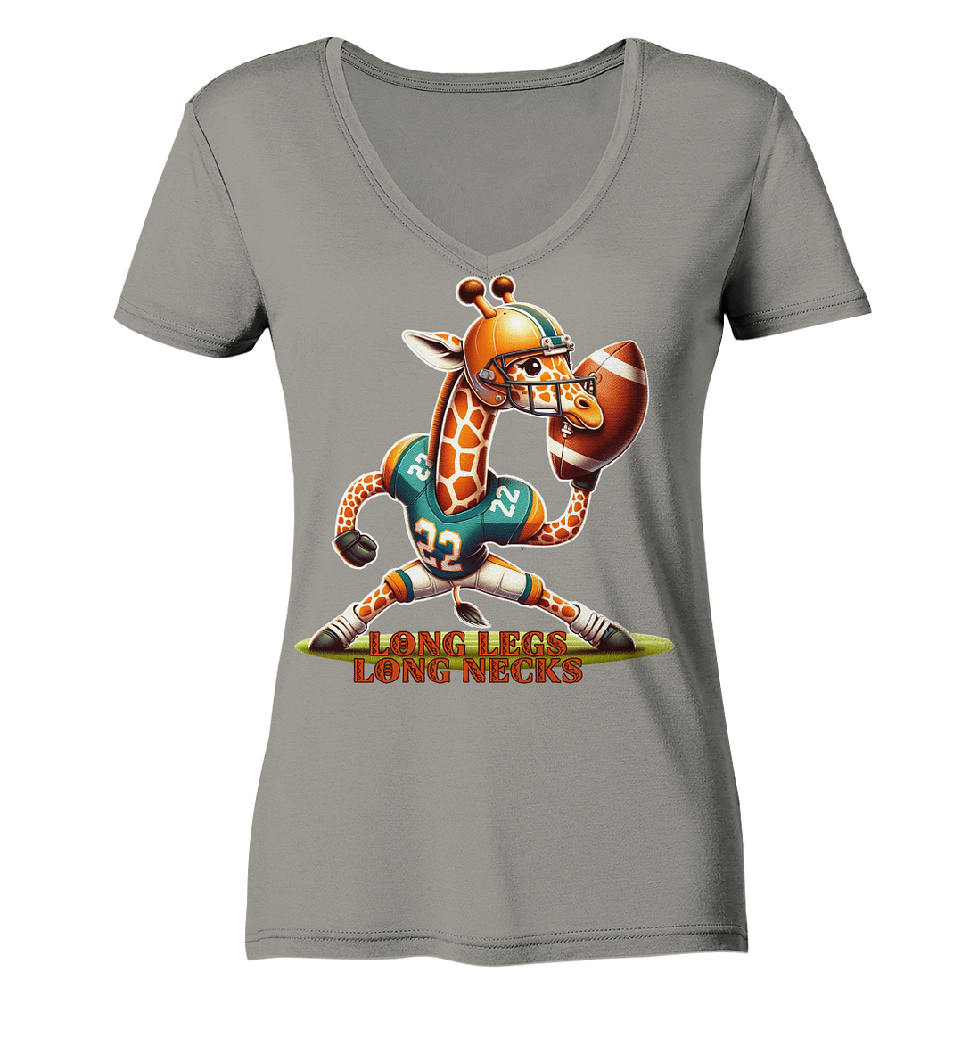 Giraffe - Ladies V-Neck Shirt