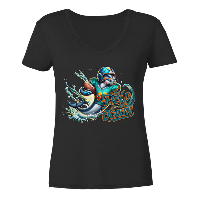 The Field is my Ocean - Ladies V-Neck Shirt