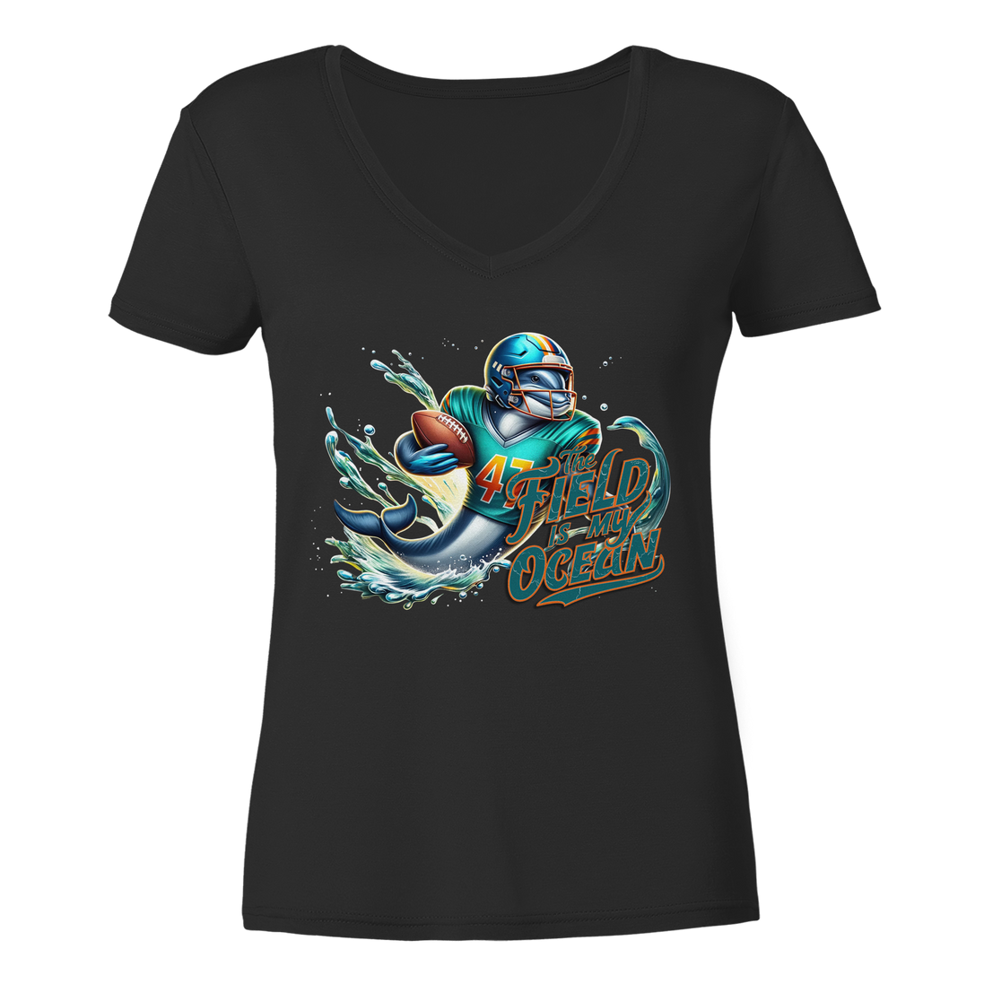 The Field is my Ocean - Ladies V-Neck Shirt
