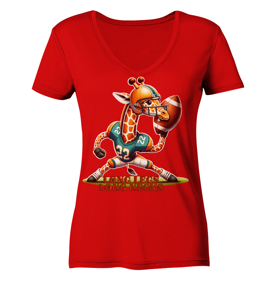 Giraffe - Ladies V-Neck Shirt