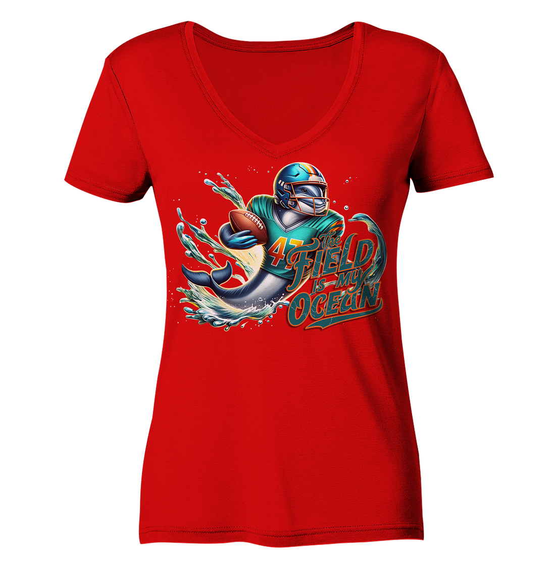 Dolphin - Women's V-Neck Shirt