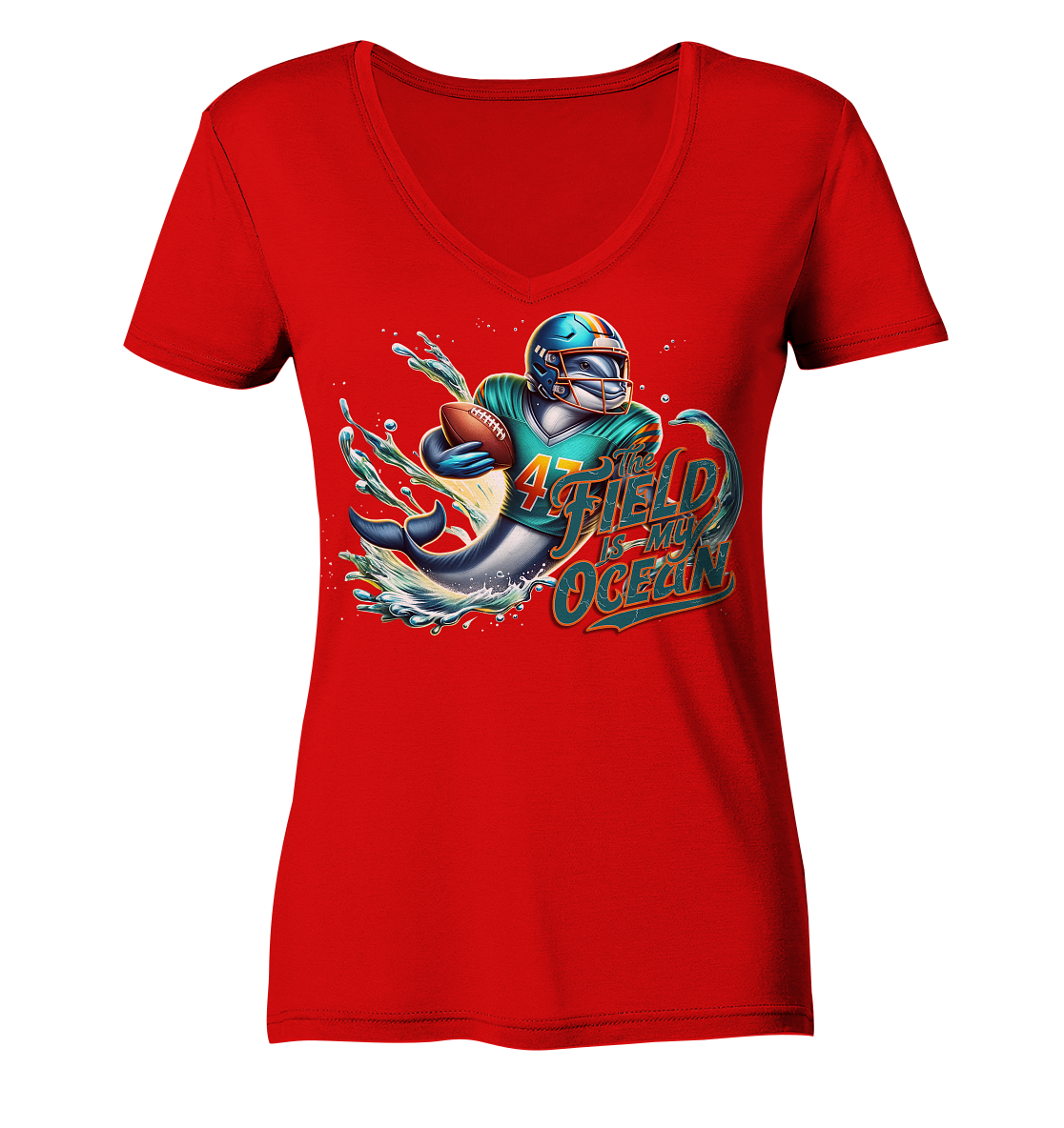 Dolphin - Women's V-Neck Shirt