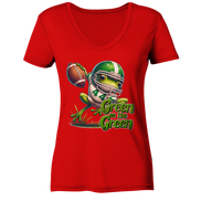 Green Frog   - Ladies V-Neck Shirt
