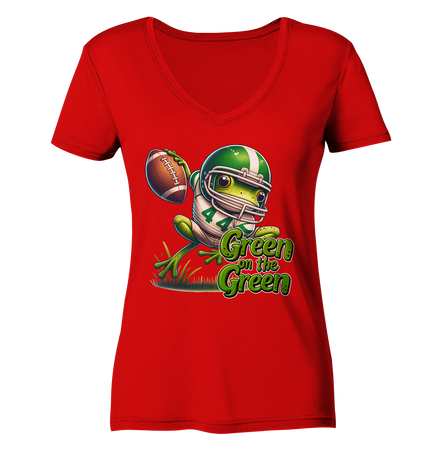 Green Frog   - Ladies V-Neck Shirt