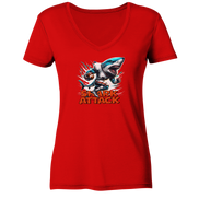 Shark Attack - Ladies V-Neck Shirt