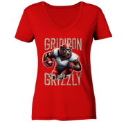 Gridiron Grizzly - Ladies V-Neck Shirt