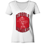 Red Hole Bombers Ladies V-Neck Shirt