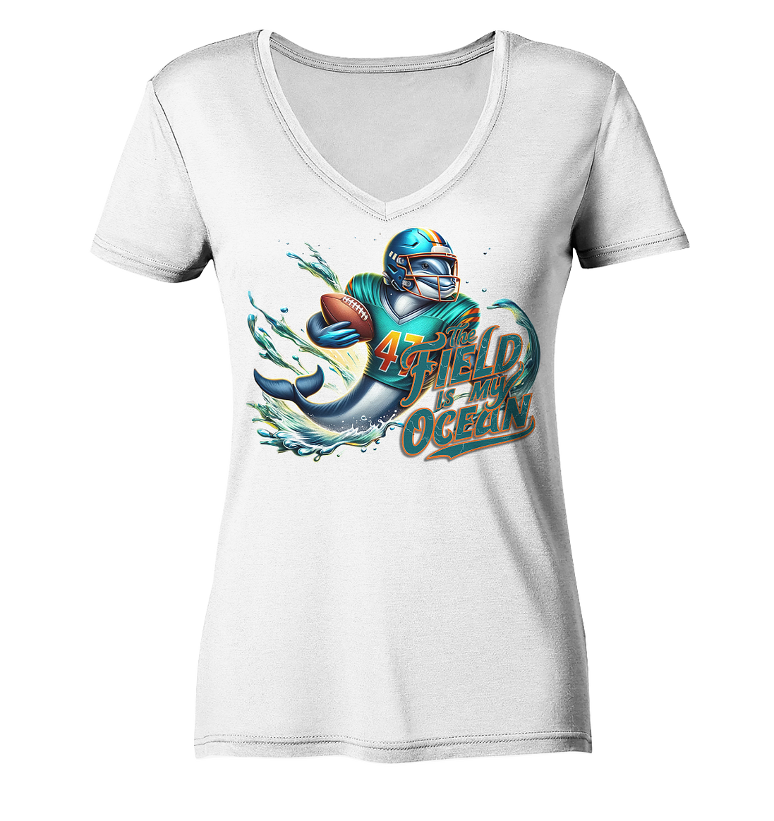 Dolphin - Women's V-Neck Shirt