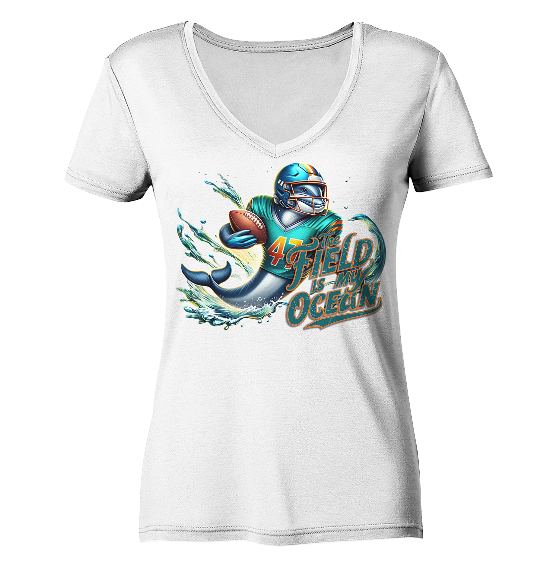 Dolphin - Women's V-Neck Shirt