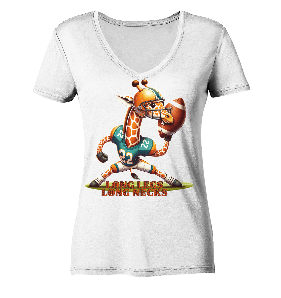 Giraffe - Ladies V-Neck Shirt