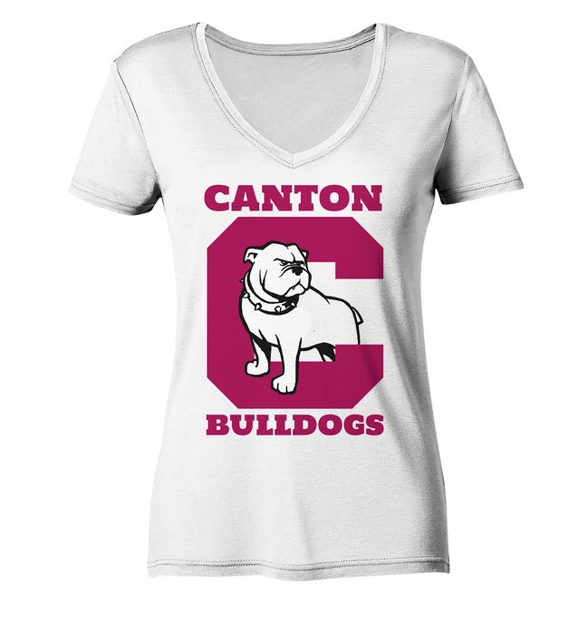 Canton Bulldogs 2 - Ladies V-Neck Shirt