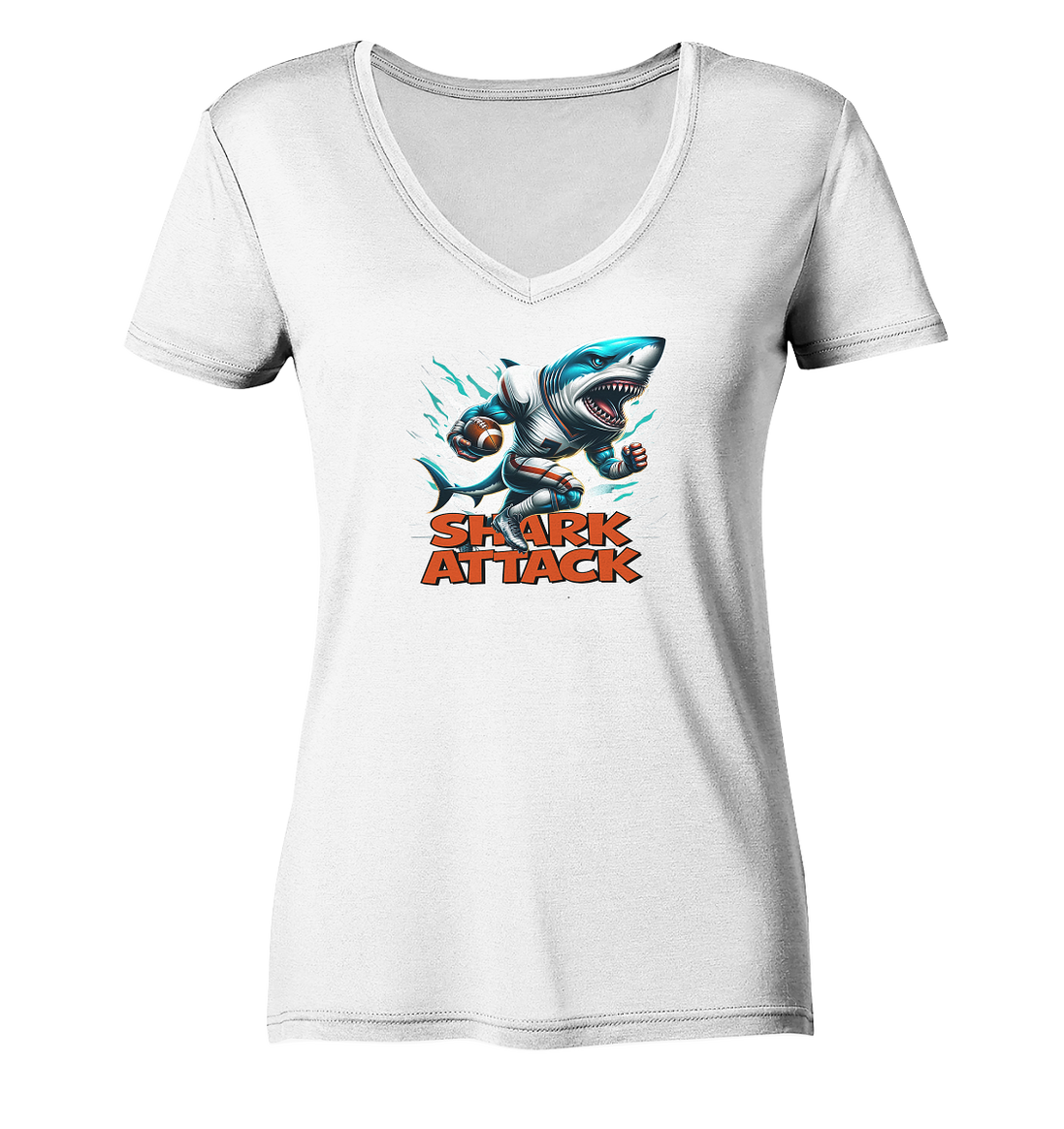 Shark Attack - Ladies V-Neck Shirt