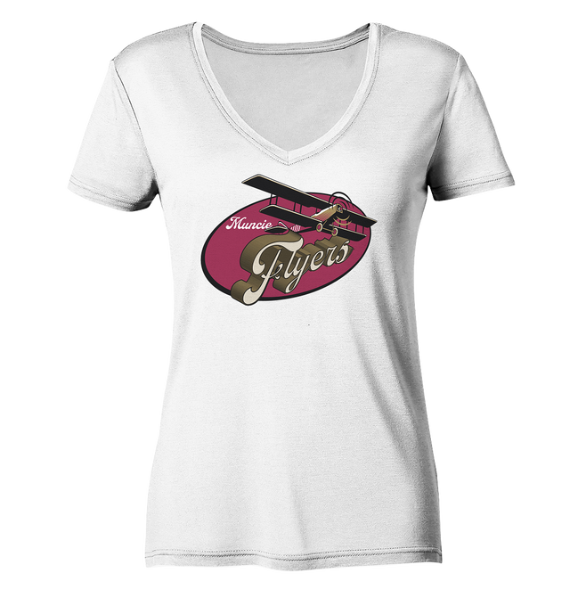 Muncie Flyers 2 - Ladies V-Neck Shirt