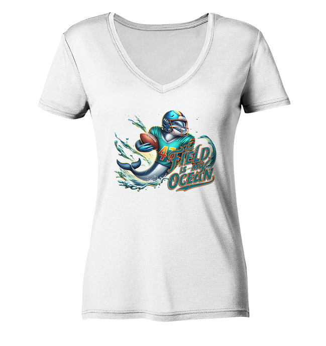 Dolphin - Ladies V-Neck Shirt