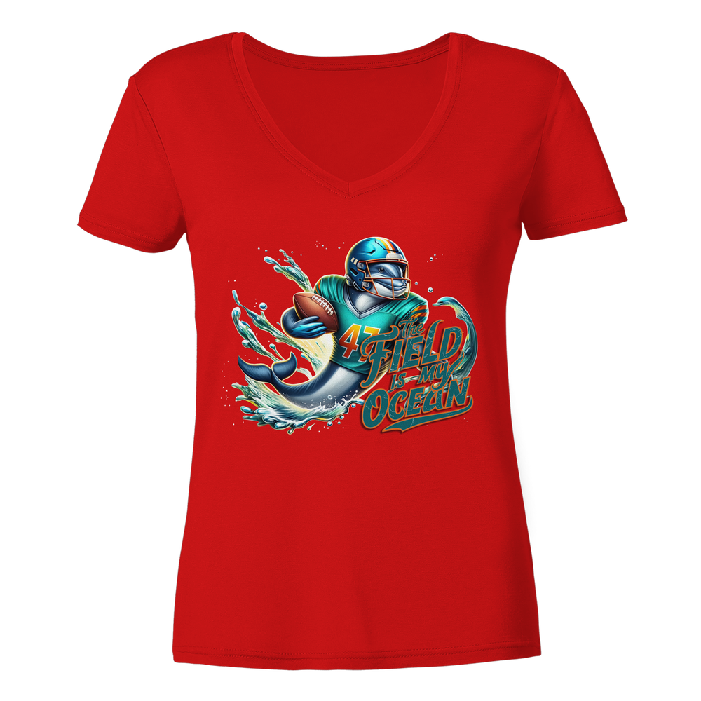 The Field is my Ocean - Ladies V-Neck Shirt