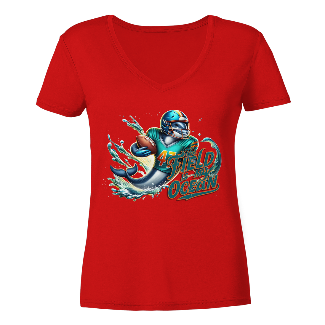 The Field is my Ocean - Ladies V-Neck Shirt