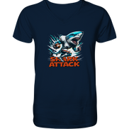 Shark Attack - Mens Organic V-Neck Shirt