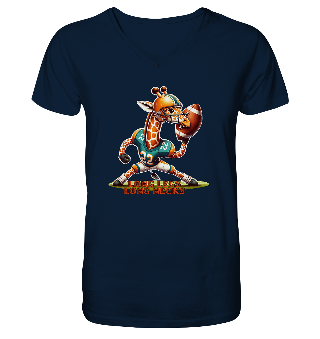 Giraffe - Mens Organic V-Neck Shirt