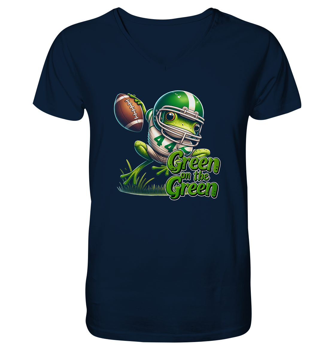 Green Frog- Men's Organic V-Neck Shirt