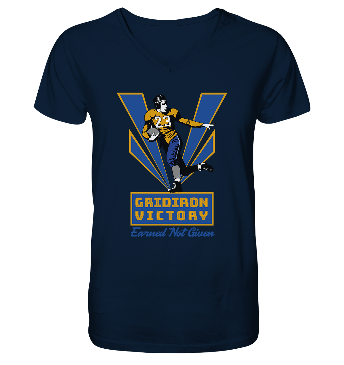 Gridiron Victory - Mens Organic V-Neck Shirt