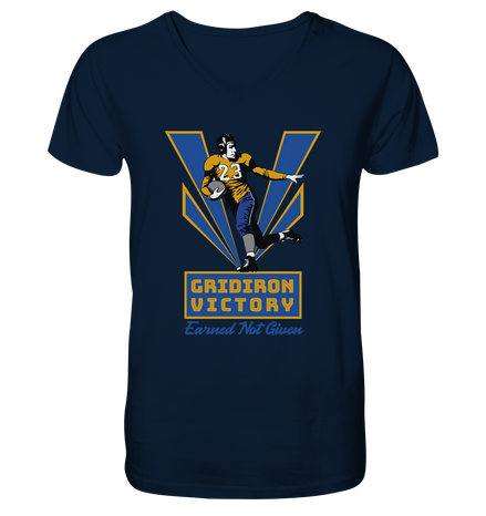 Gridiron Victory - Mens Organic V-Neck Shirt