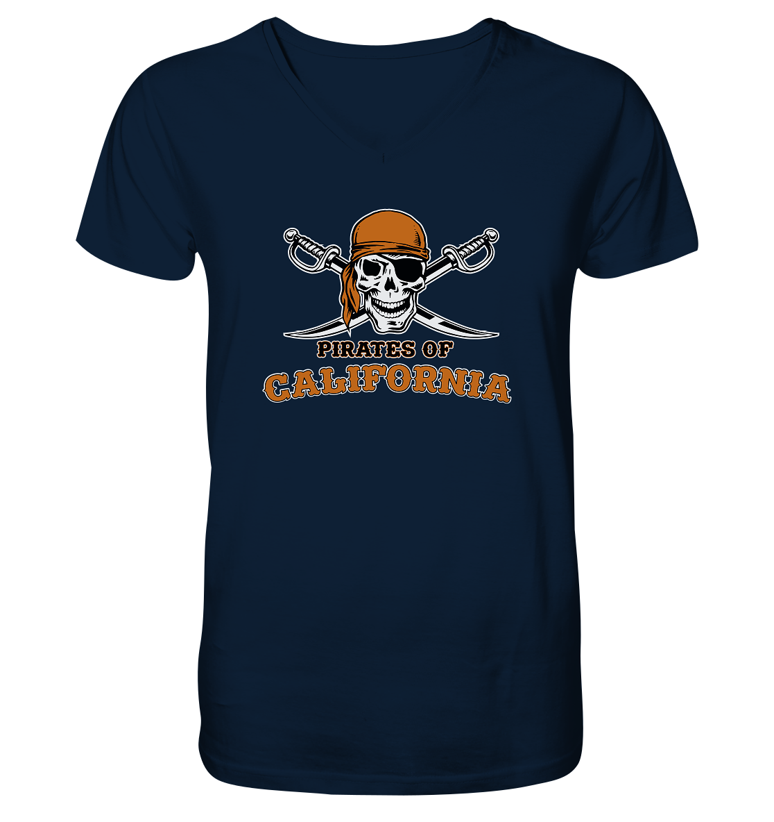 Pirates of California - Mens Organic V-Neck Shirt