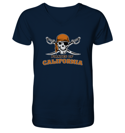 Pirates of California - Mens Organic V-Neck Shirt
