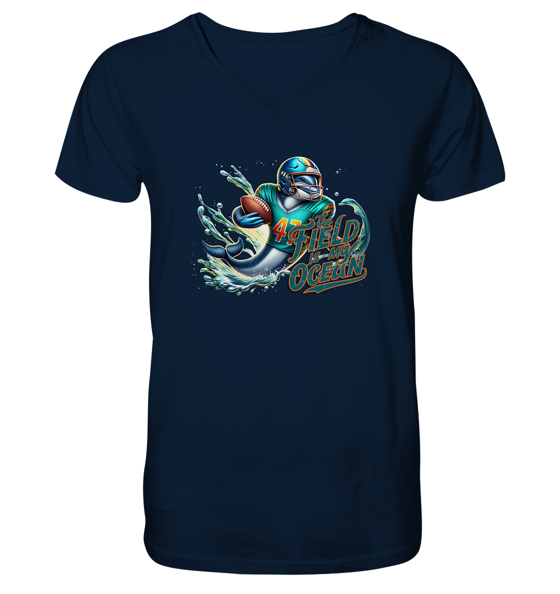 Dolphin - Men's Organic V-Neck Shirt